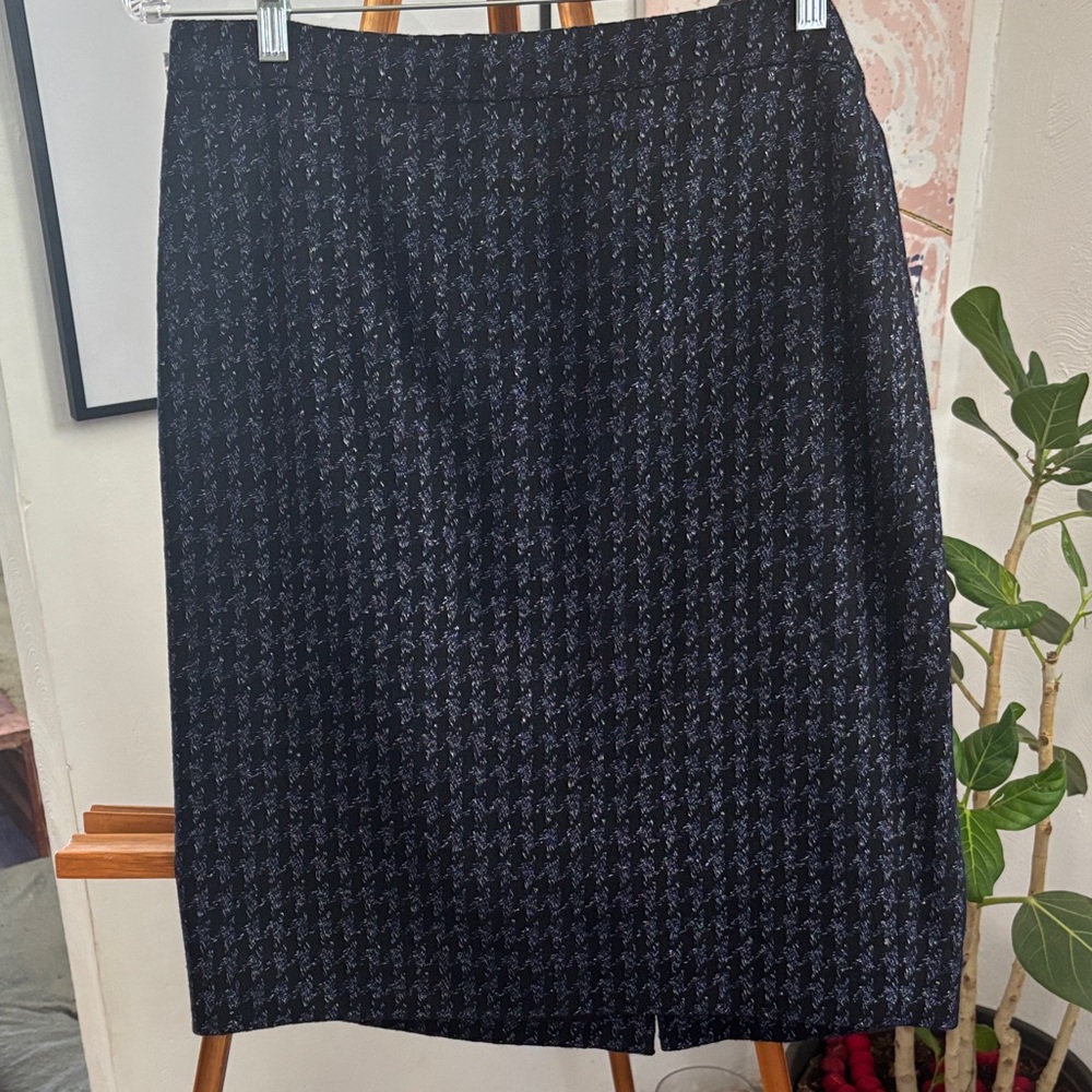 J Crew Elegant Black and Gray Women's Skirt Sz 12